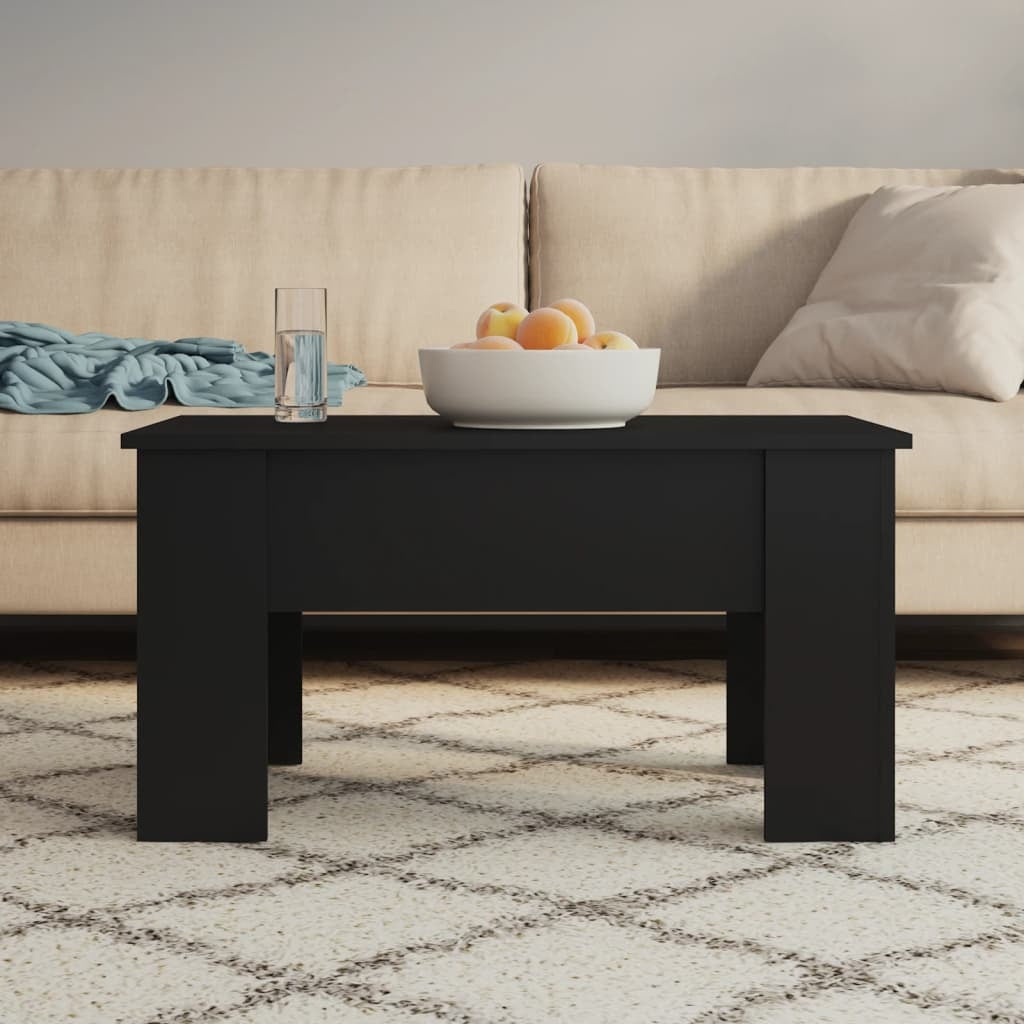 Coffee Table Black 31.1"x19.3"x16.1" Engineered Wood