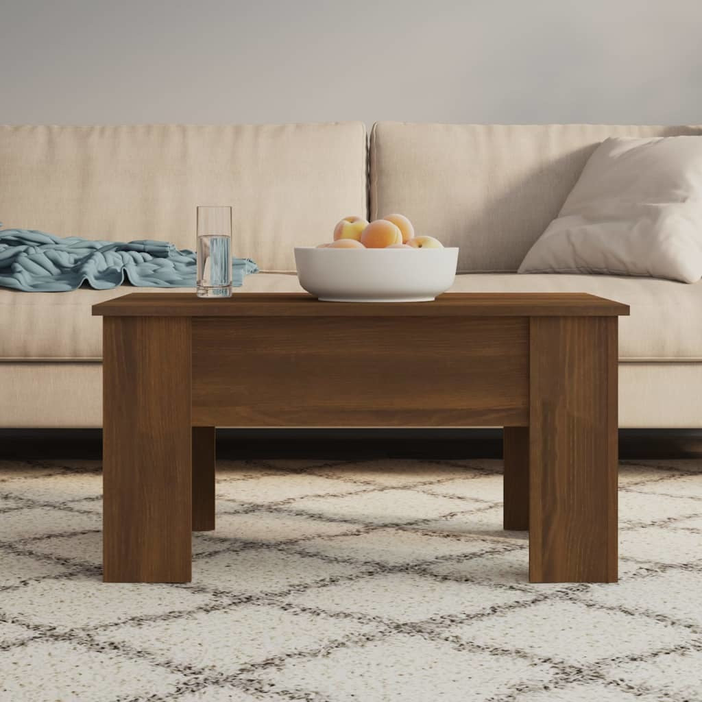 Coffee Table Brown Oak 31.1"x19.3"x16.1" Engineered Wood