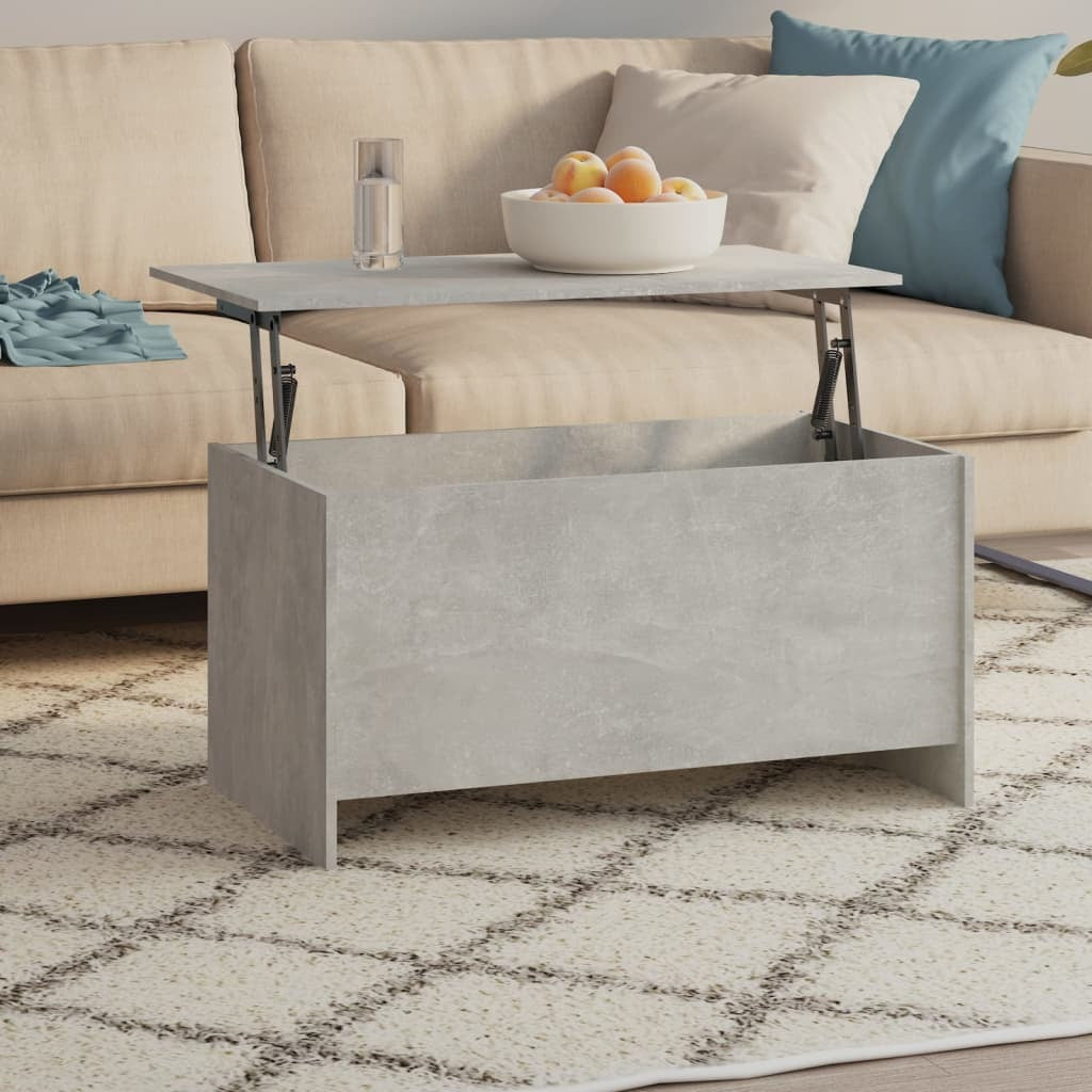 Coffee Table Concrete Gray 40.2"x21.9"x20.7" Engineered Wood