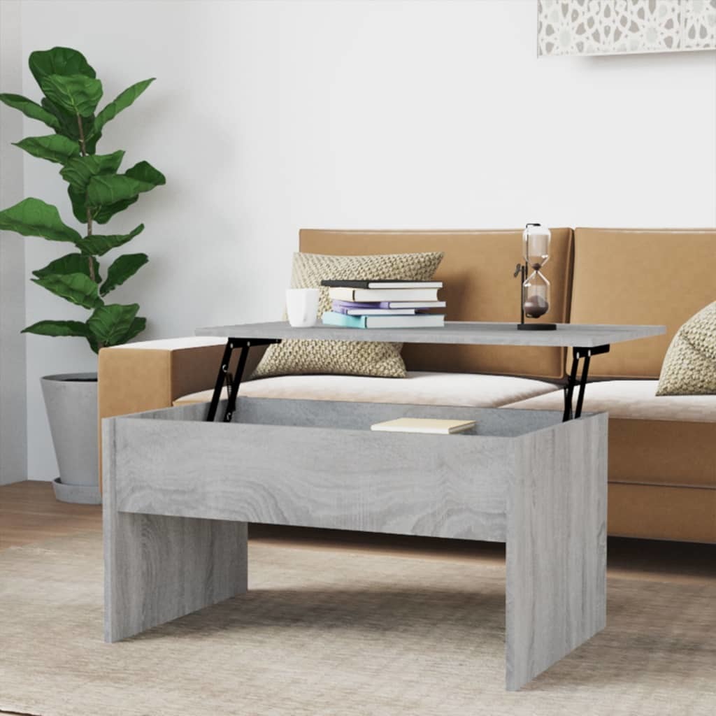 Coffee Table Gray Sonoma 31.5"x19.9"x16.3" Engineered Wood