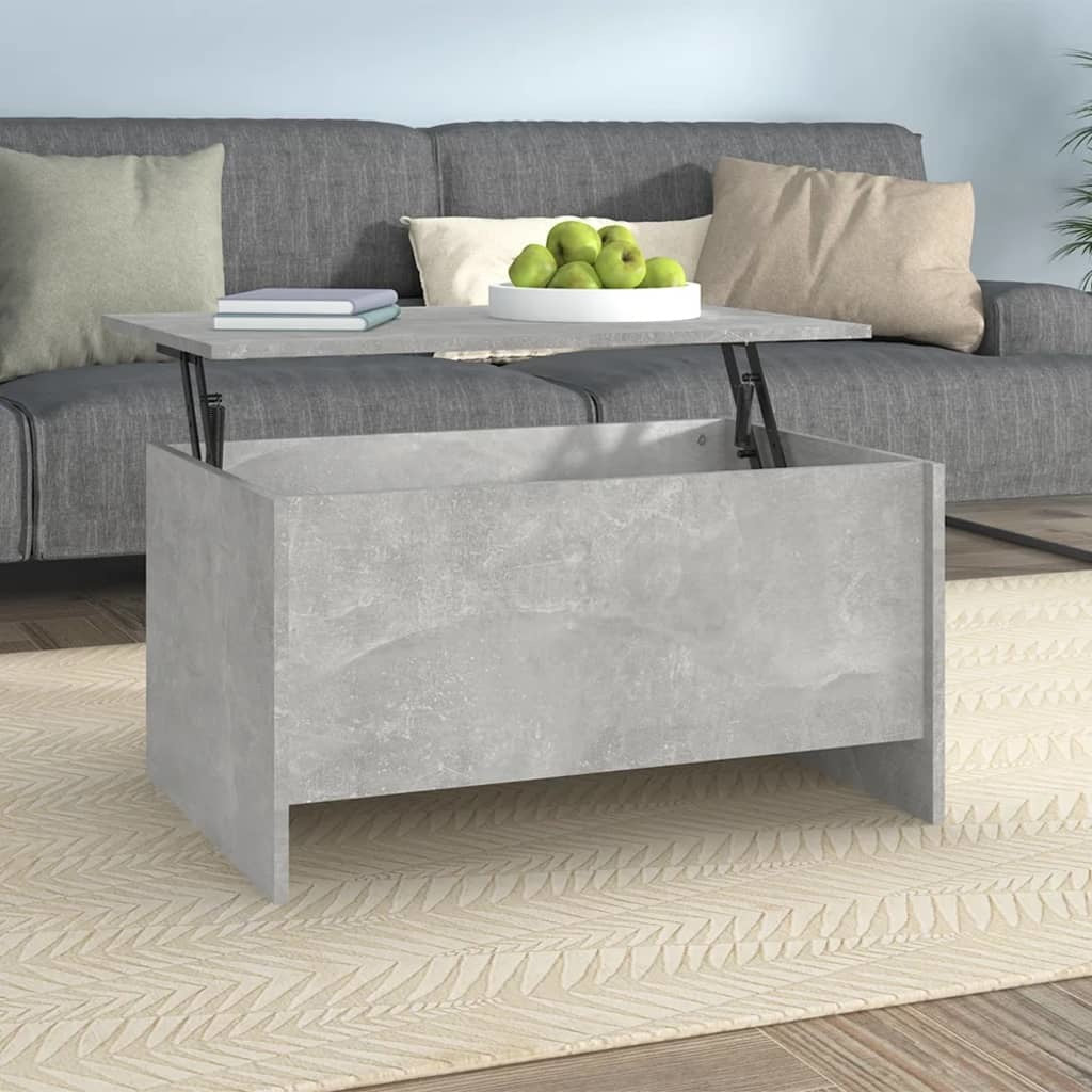 Coffee Table Concrete Gray 31.5"x21.9"x16.3" Engineered Wood