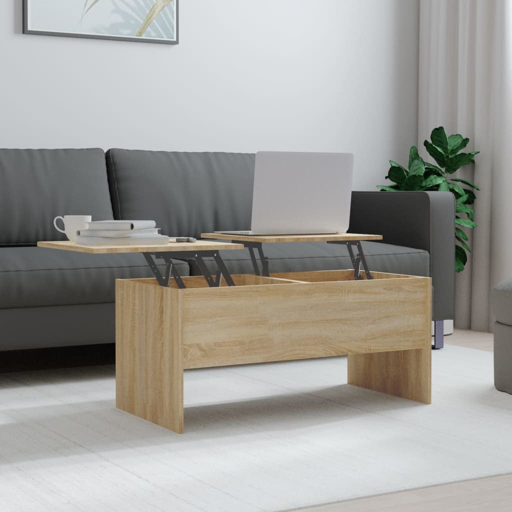 Coffee Table Sonoma Oak 40.2"x19.9"x18.3" Engineered Wood