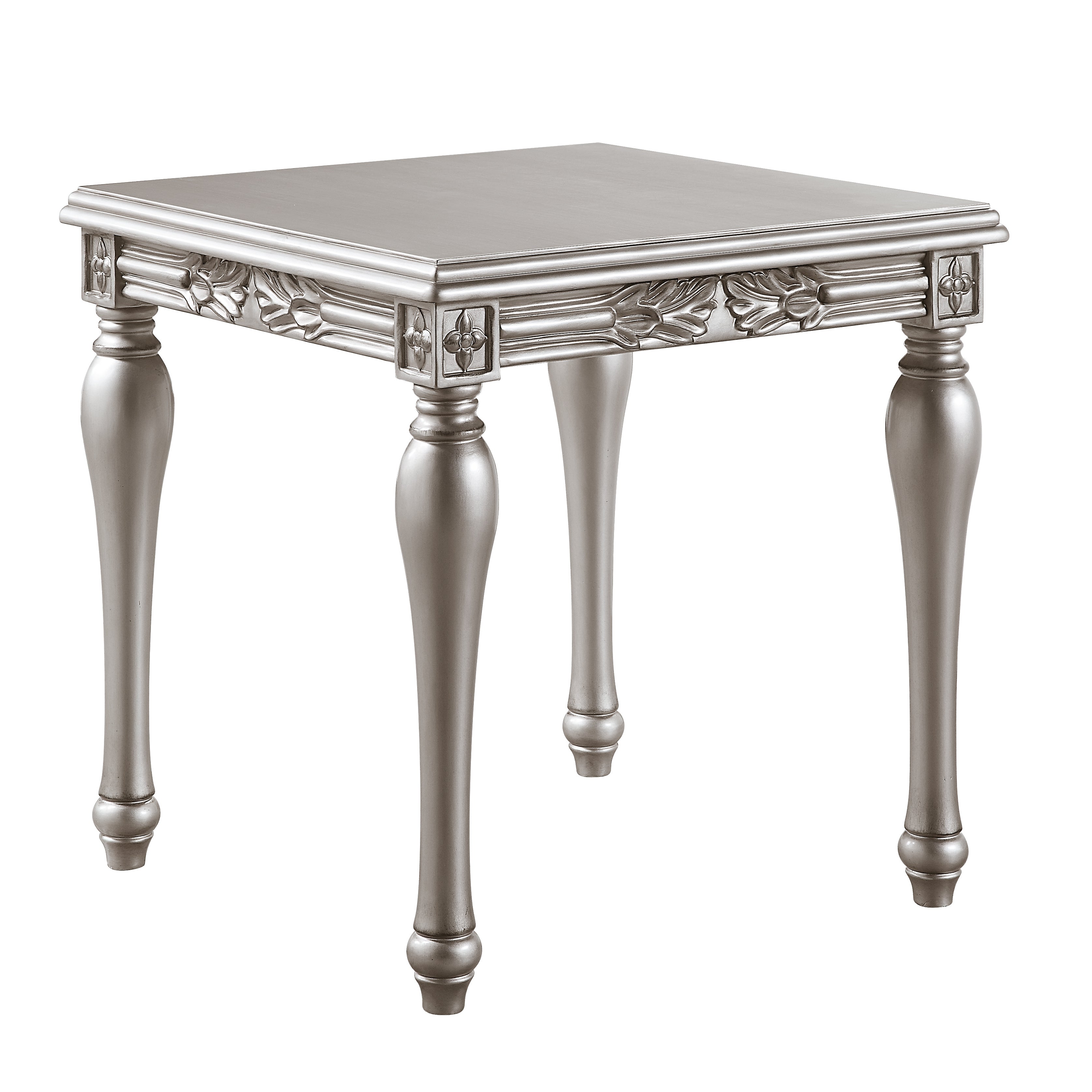 ACME Pelumi END TABLE Platinum Finish LV01116