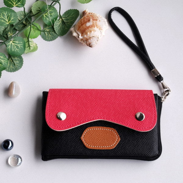 [Black Classics] Colorful Leatherette Mobile Phone Pouch Cell Phone Case Clutch Pouch