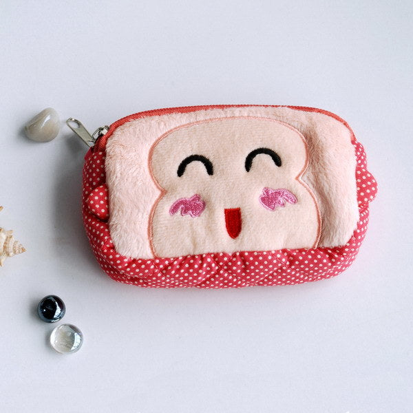 [Ardent Monkey] Embroidered Applique Fabric Art Wallet Purse/ Pouch Bag (5.9 X 3.7 X 1.1 inches)