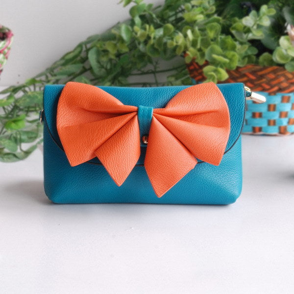 [Light Sky] Colorful Leatherette Clutch Shoulder Bag Clutch Casual Purse