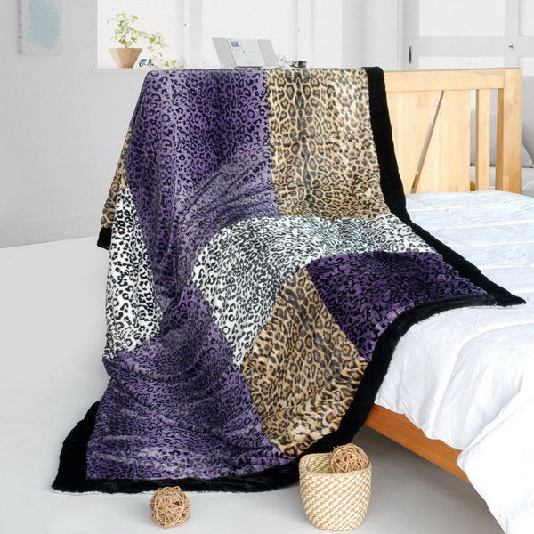 Onitiva - [Precious Heartbeat] Patchwork Throw Blanket (61 by 86.6 inches)