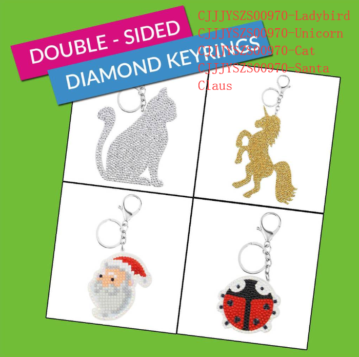 Animal diamond painting keychain