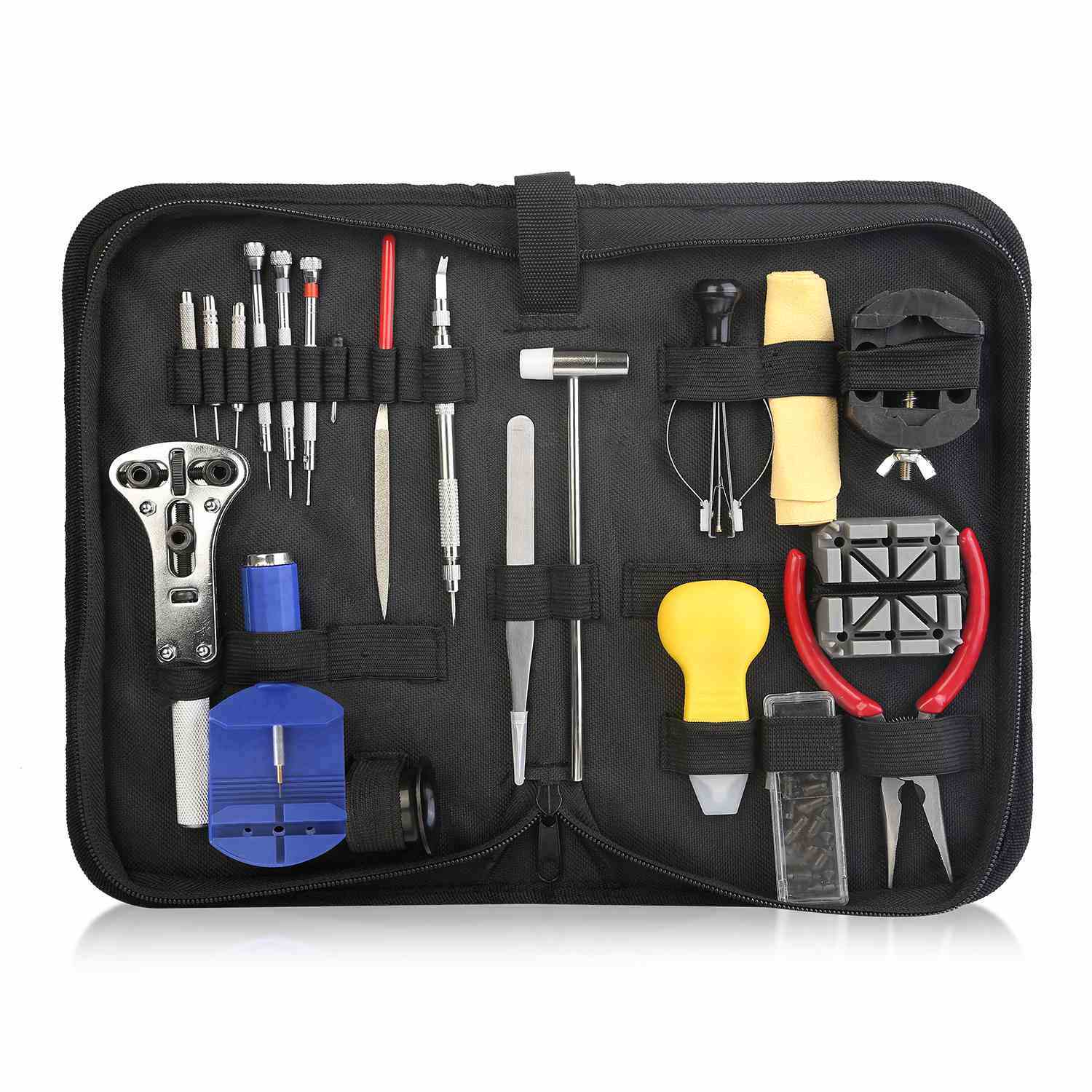 21 PCS Watch Repair Tool Kit Hand Link Remover Watch Band Holder Case Opener with Free Carrying Case