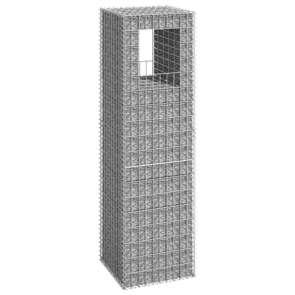 Gabion Basket Post 19.7"x19.7"x70.9" Iron