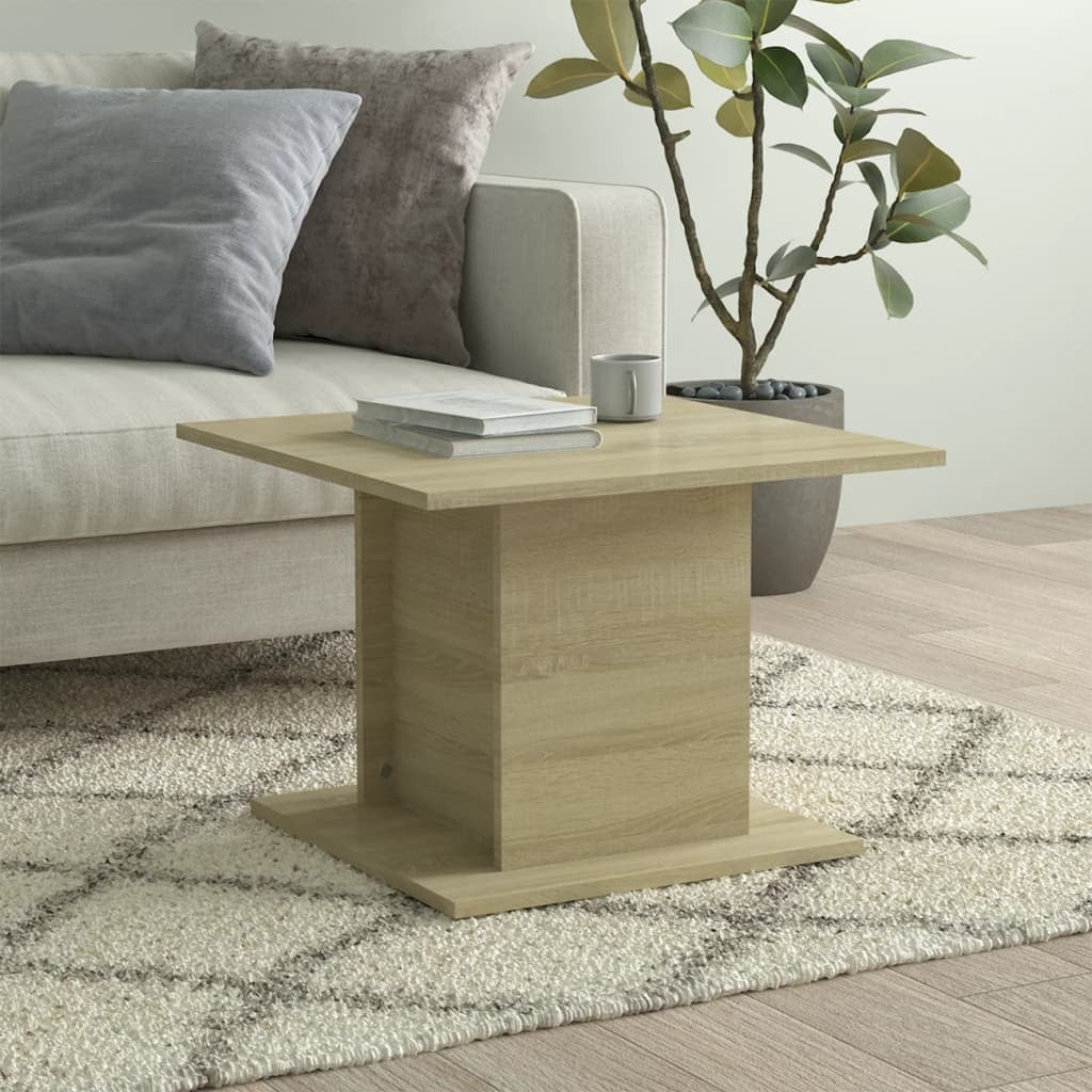 Coffee Table Sonoma Oak 21.9"x21.9"x15.7" Engineered Wood