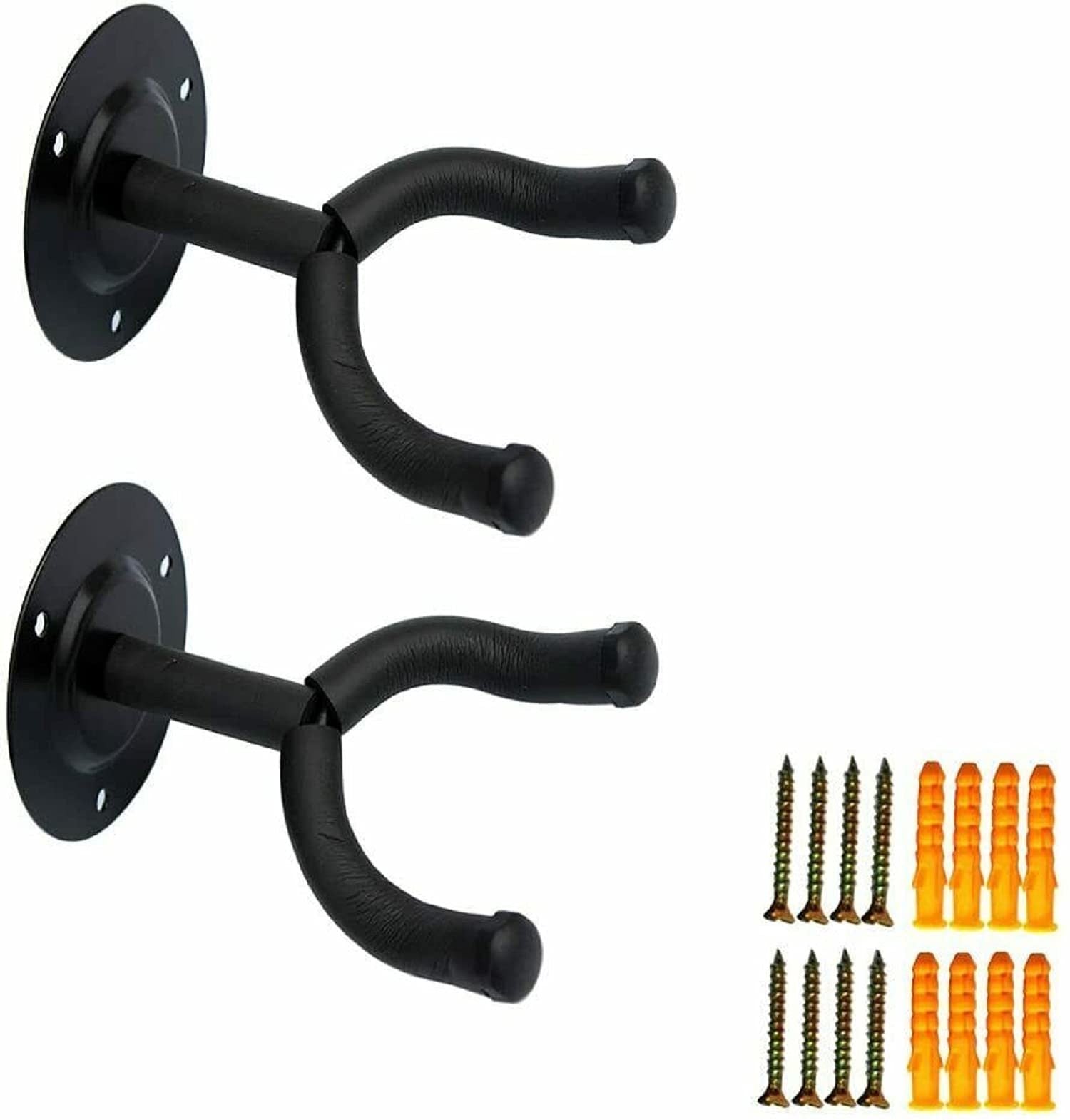 5 Core Guitar Wall Mount, Black Guitar Wall Hanger| Guitar Hanger| V-Shaped Secure and Sturdy Guitar Holder Wall Mount| Guitar Accessories for Acousti