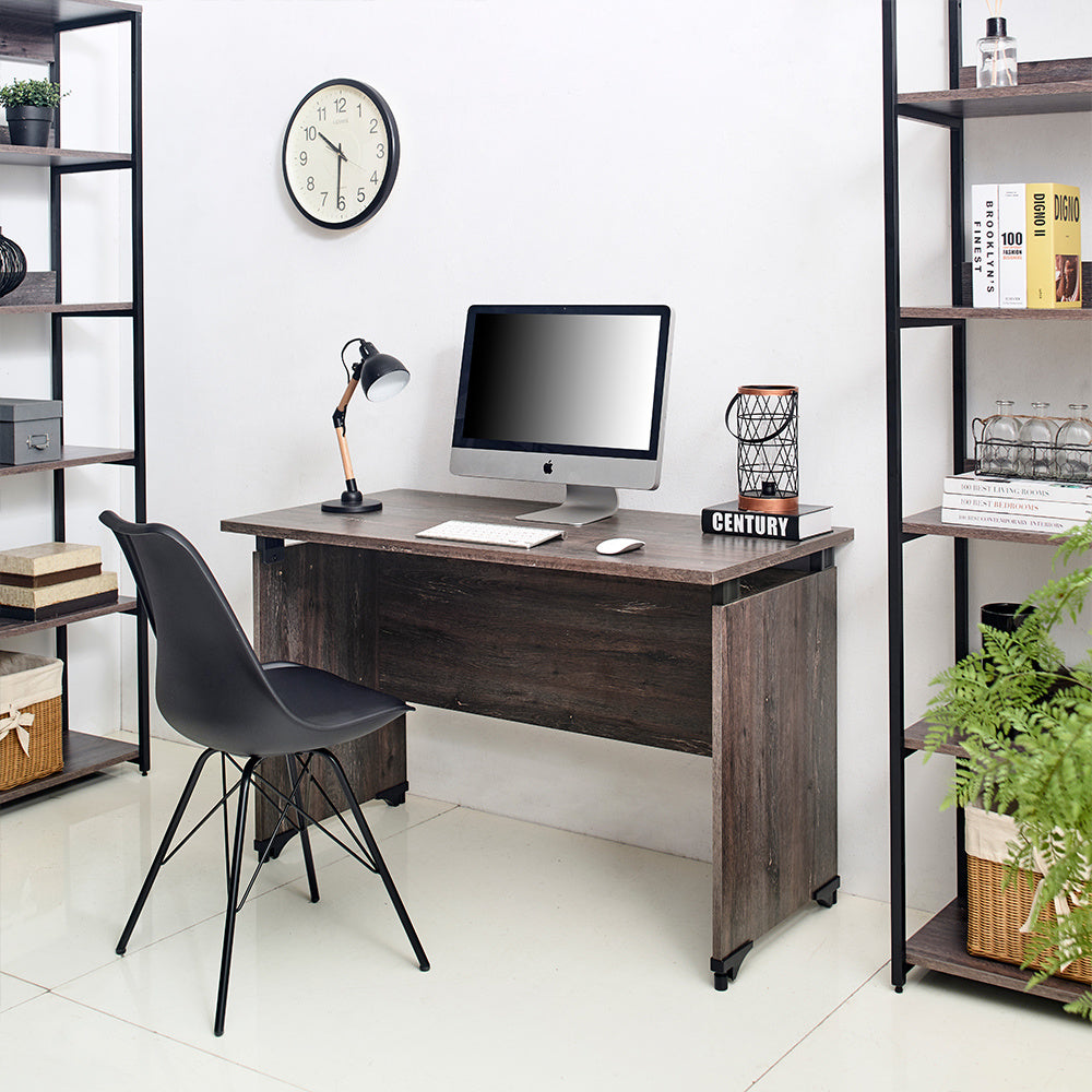 Urban Farmhouse Composite Wood Writing Desk in Rustic Gray