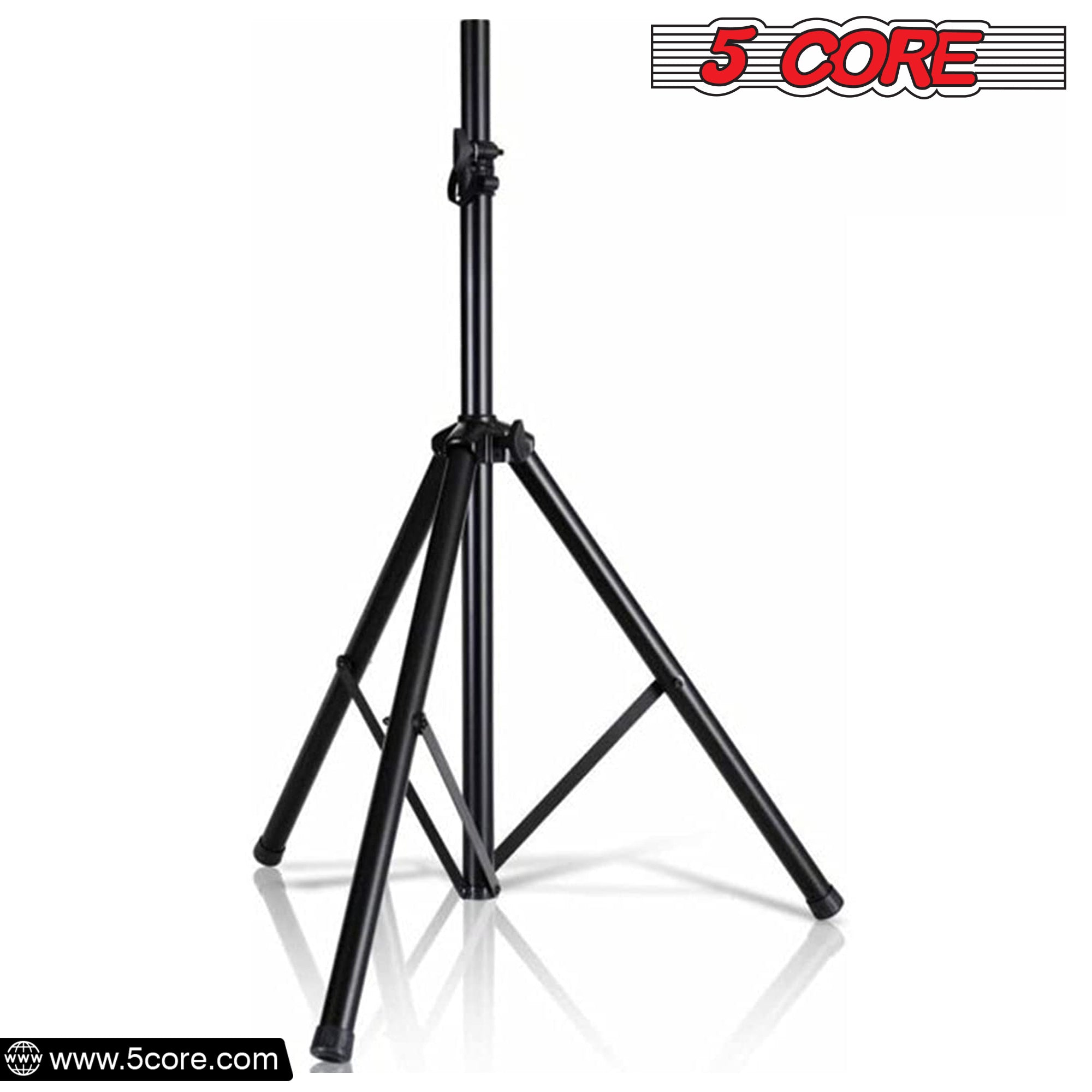 5 Core 2 Pieces Black Heavy Duty Height Adjustable 40 to 72 inches Tripod PA Monitor Holder for Large Speaker Stands 132lbs DJ Stand para Bocinas Incl