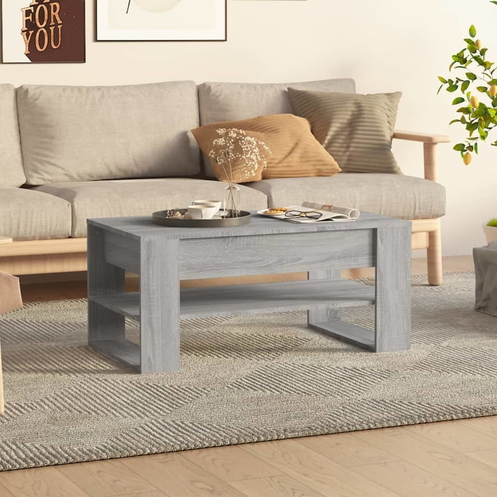 Coffee Table Gray Sonoma 40.2"x21.7"x17.7" Engineered Wood