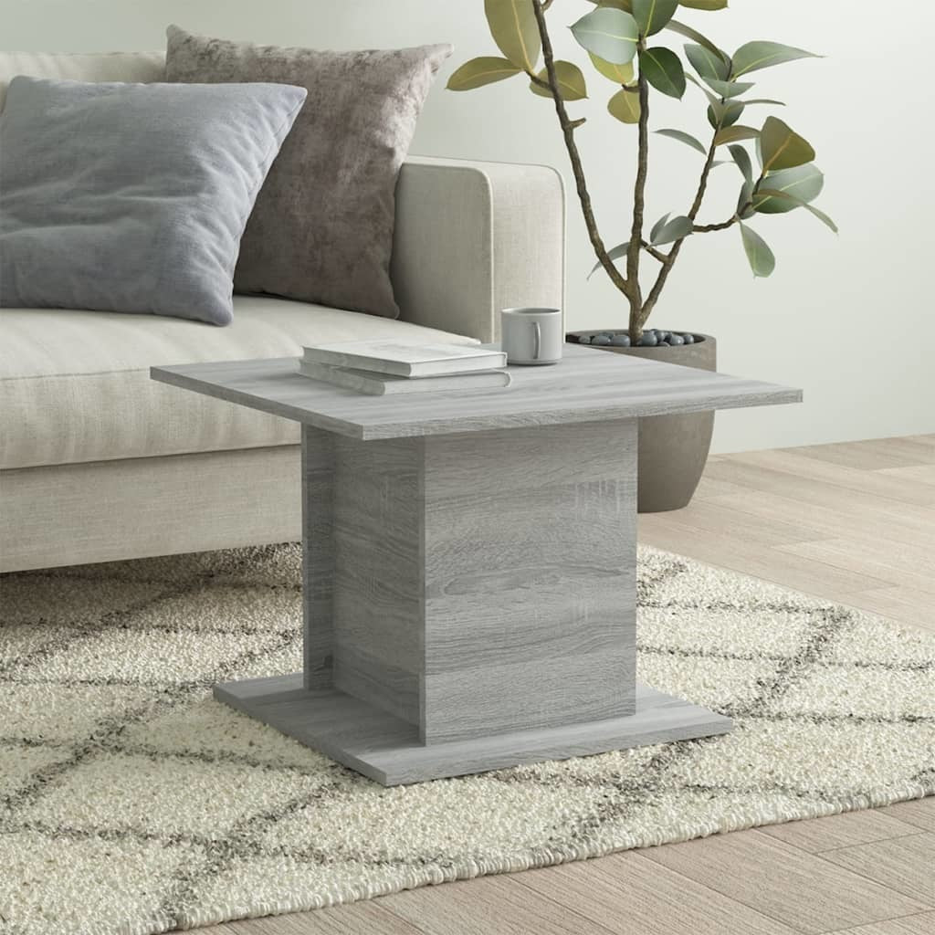 Coffee Table Gray Sonoma 21.9"x21.9"x15.7" Engineered Wood