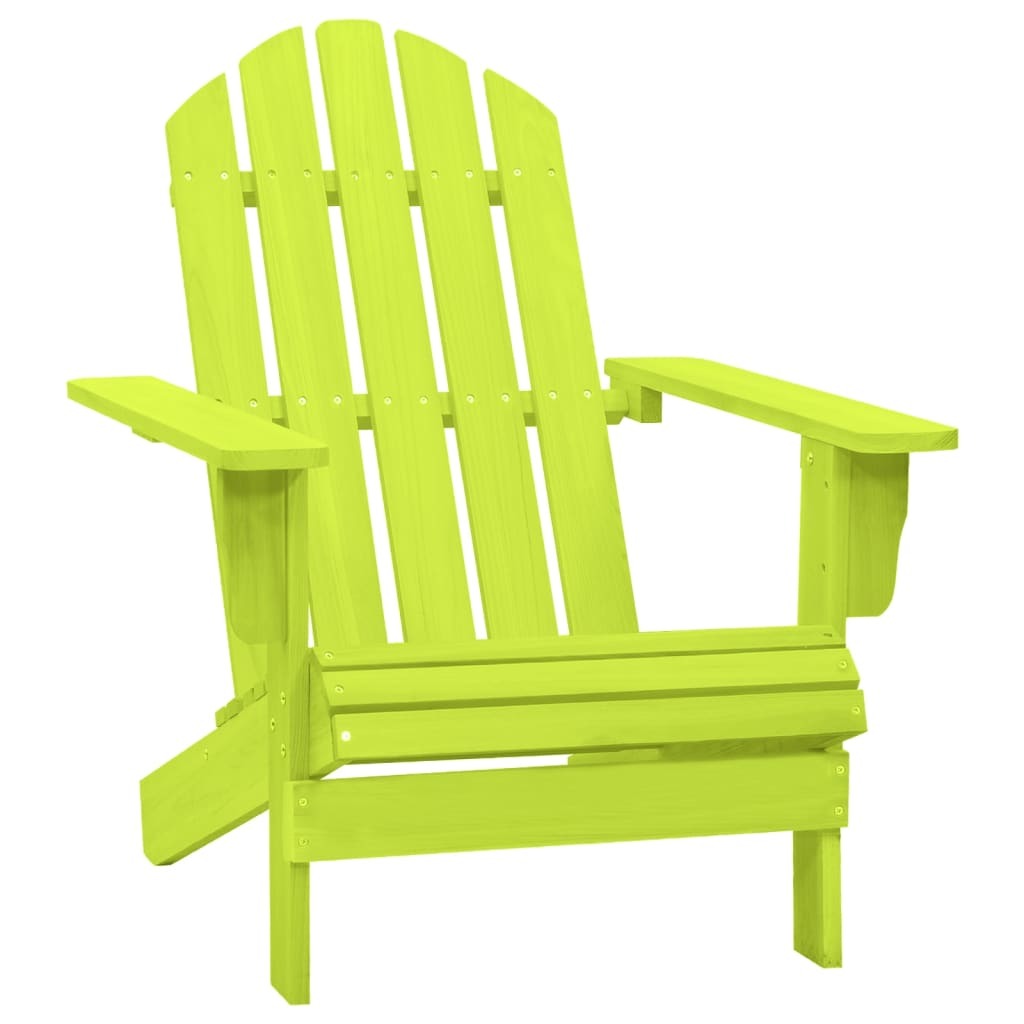 Patio Adirondack Chair Solid Fir Wood Green