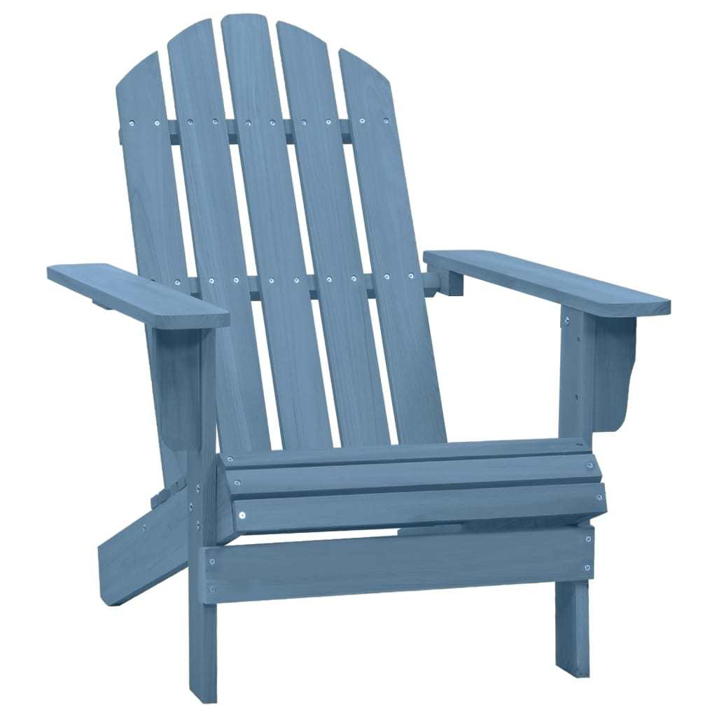 Patio Adirondack Chair Solid Fir Wood Blue