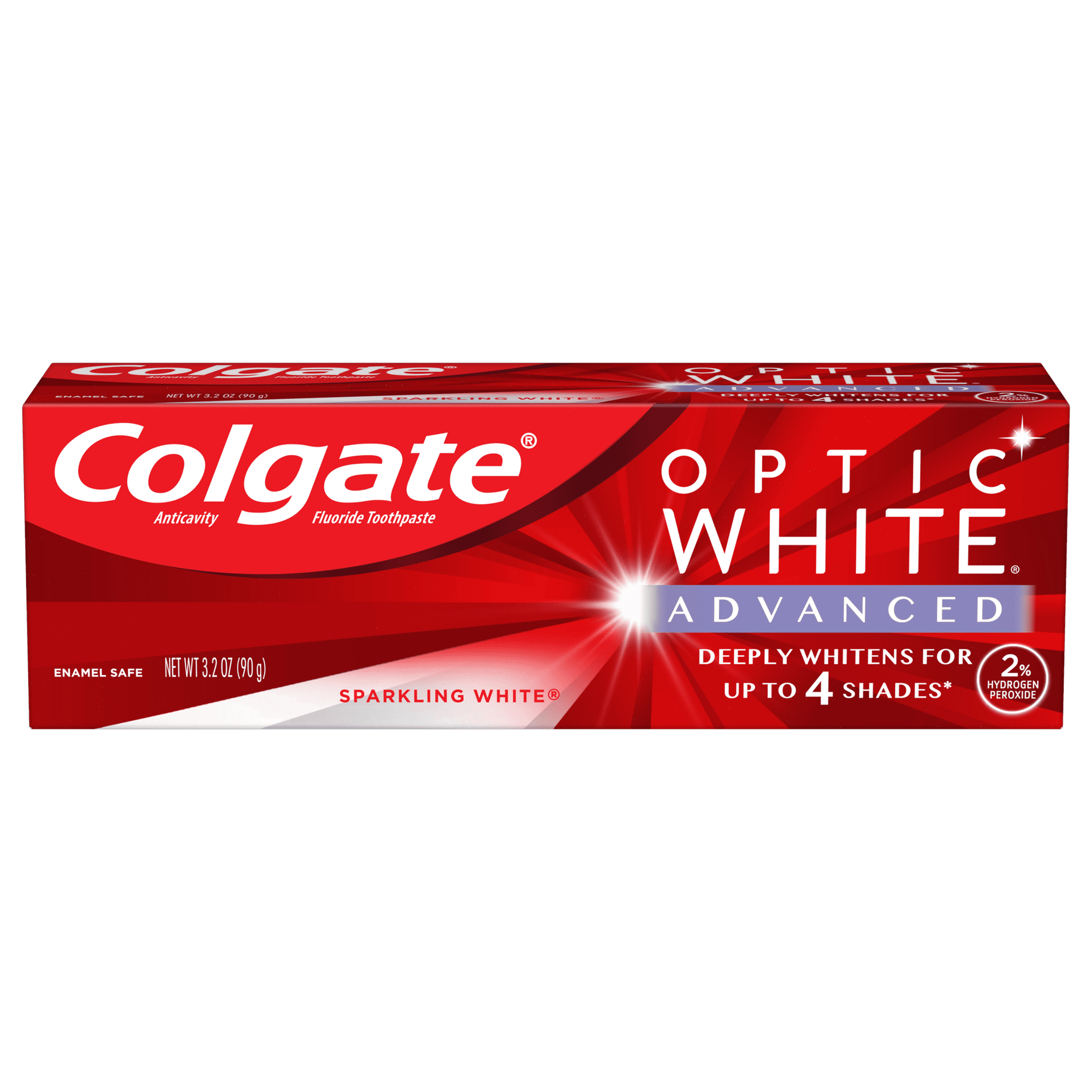 Colgate Optic White Advanced Teeth Whitening Toothpaste;  Sparkling White;  3.2 oz