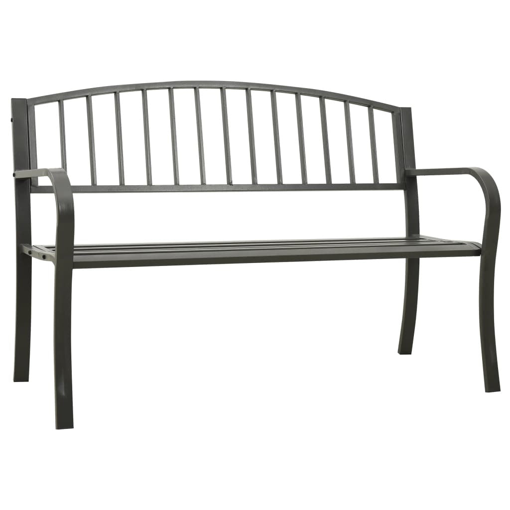 Patio Bench Gray 47.2" Steel