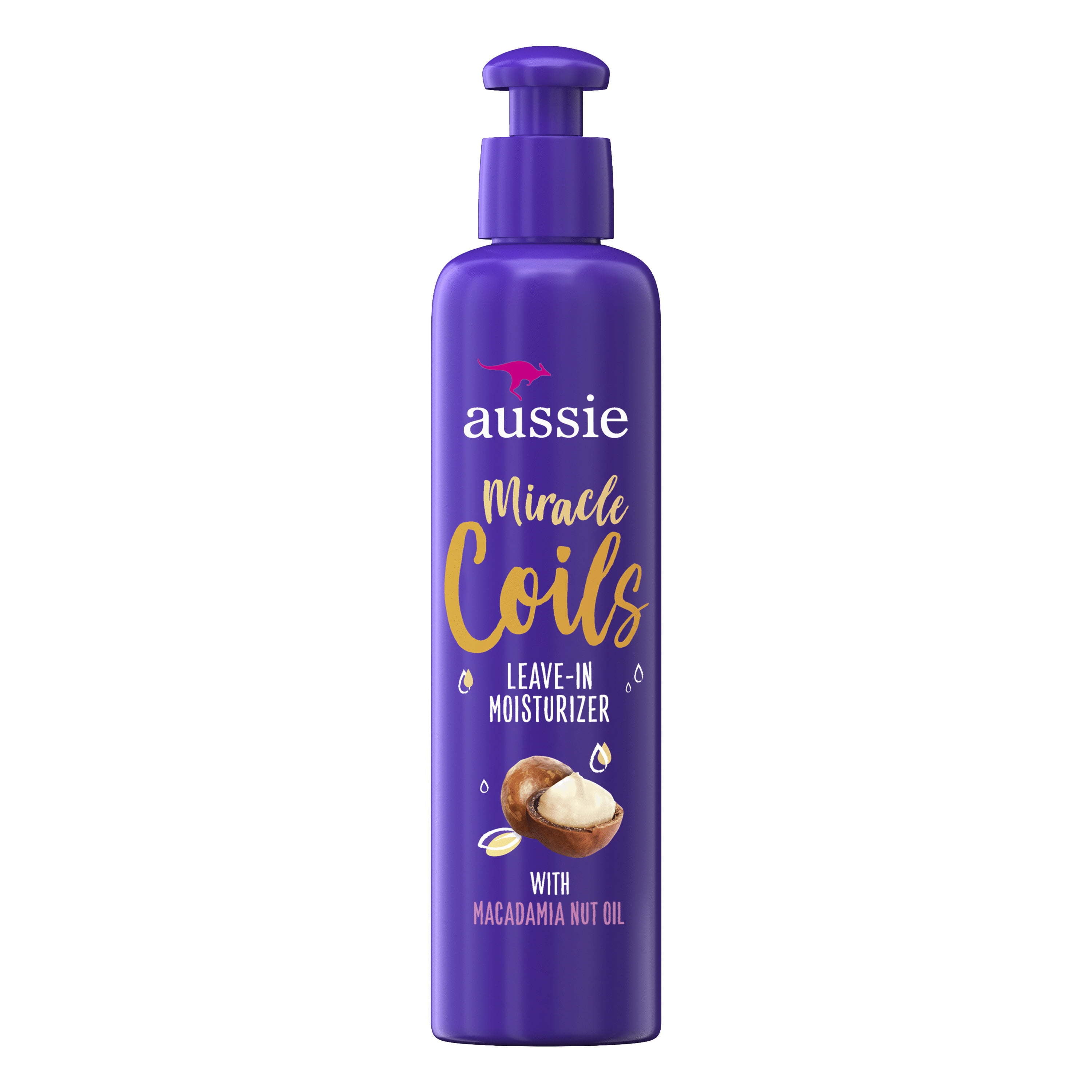 Aussie Miracle Coils Leave-In Moisturizer with Macadamia Nut Oil;  8.5 fl. oz