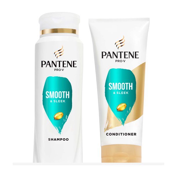 Pantene Pro-V Smooth & Sleek Dual Pack;  Shampoo 10.4oz + Conditioner 9.0 oz