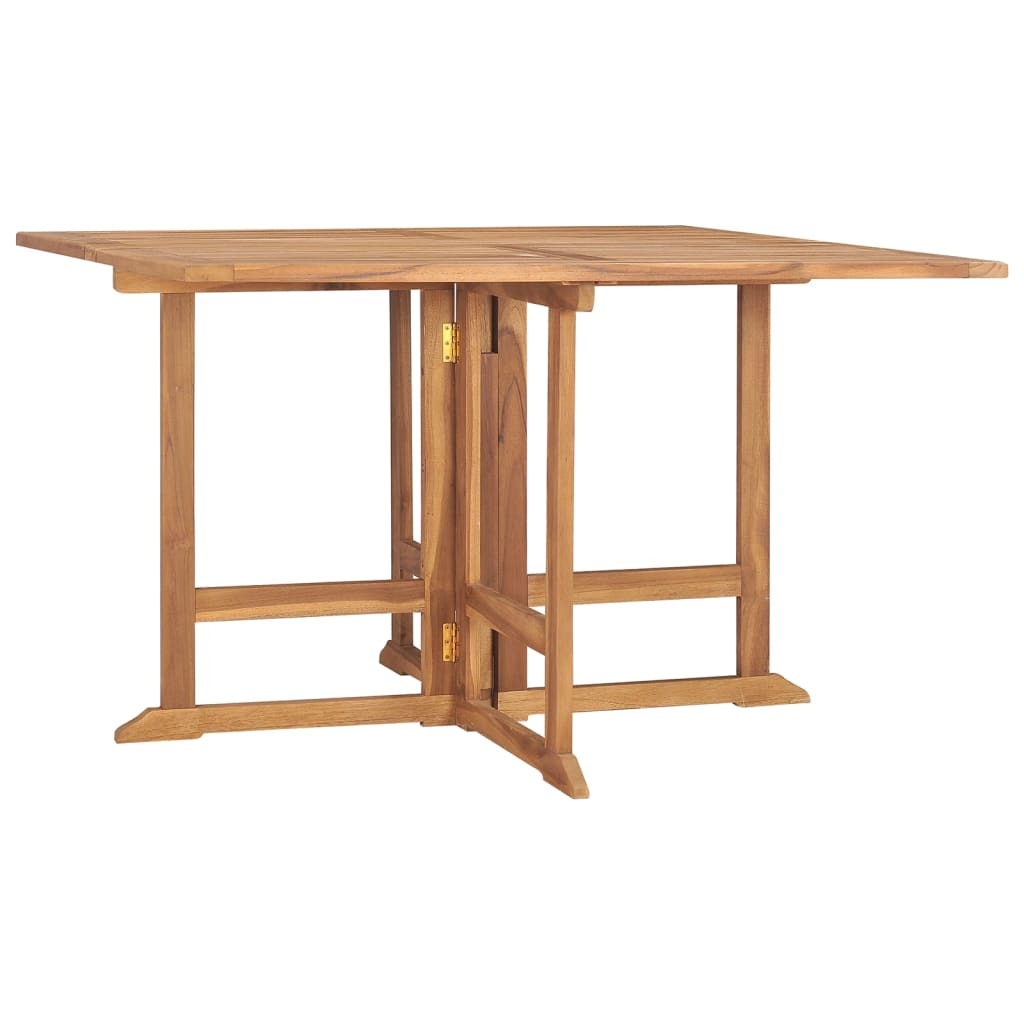 Folding Patio Dining Table 43.3"x43.3"x29.5" Solid Wood Teak