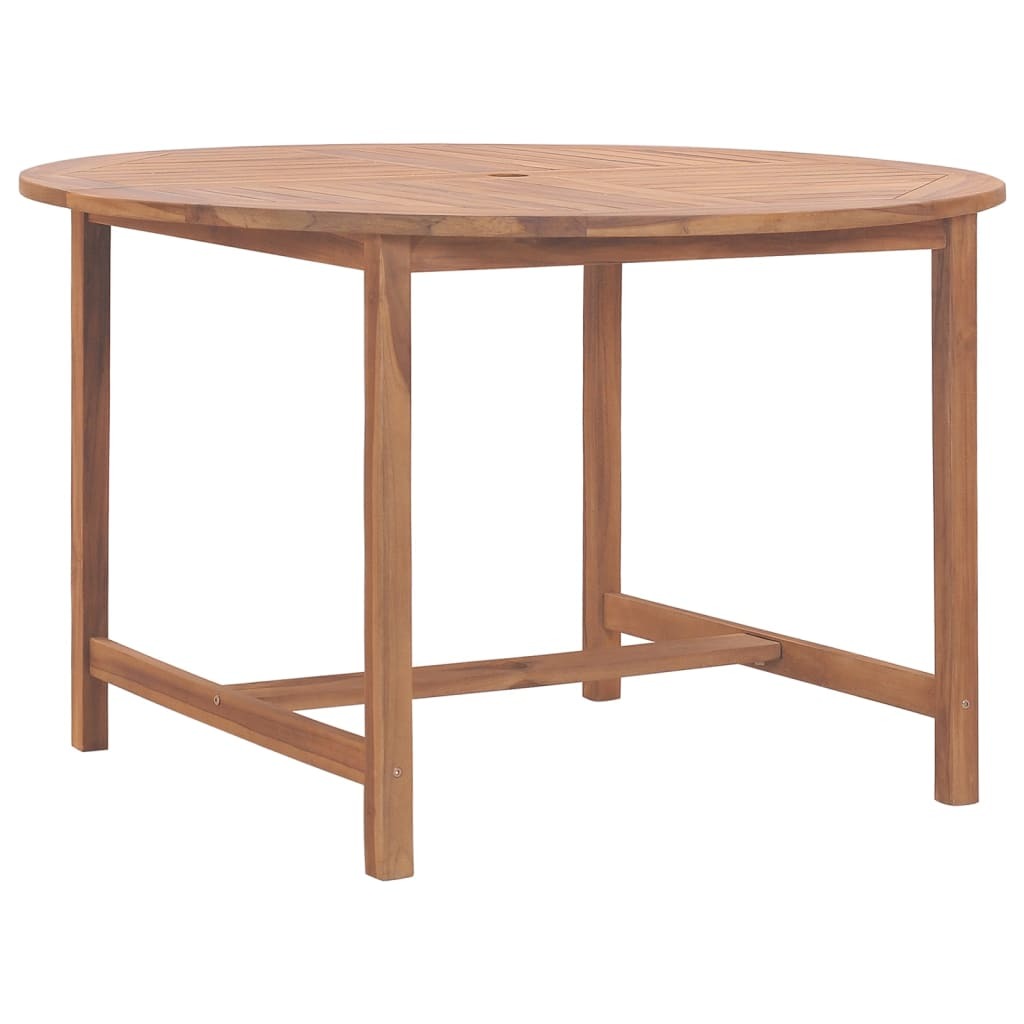 Patio Dining Table Ø43.3"x29.5" Solid Wood Teak