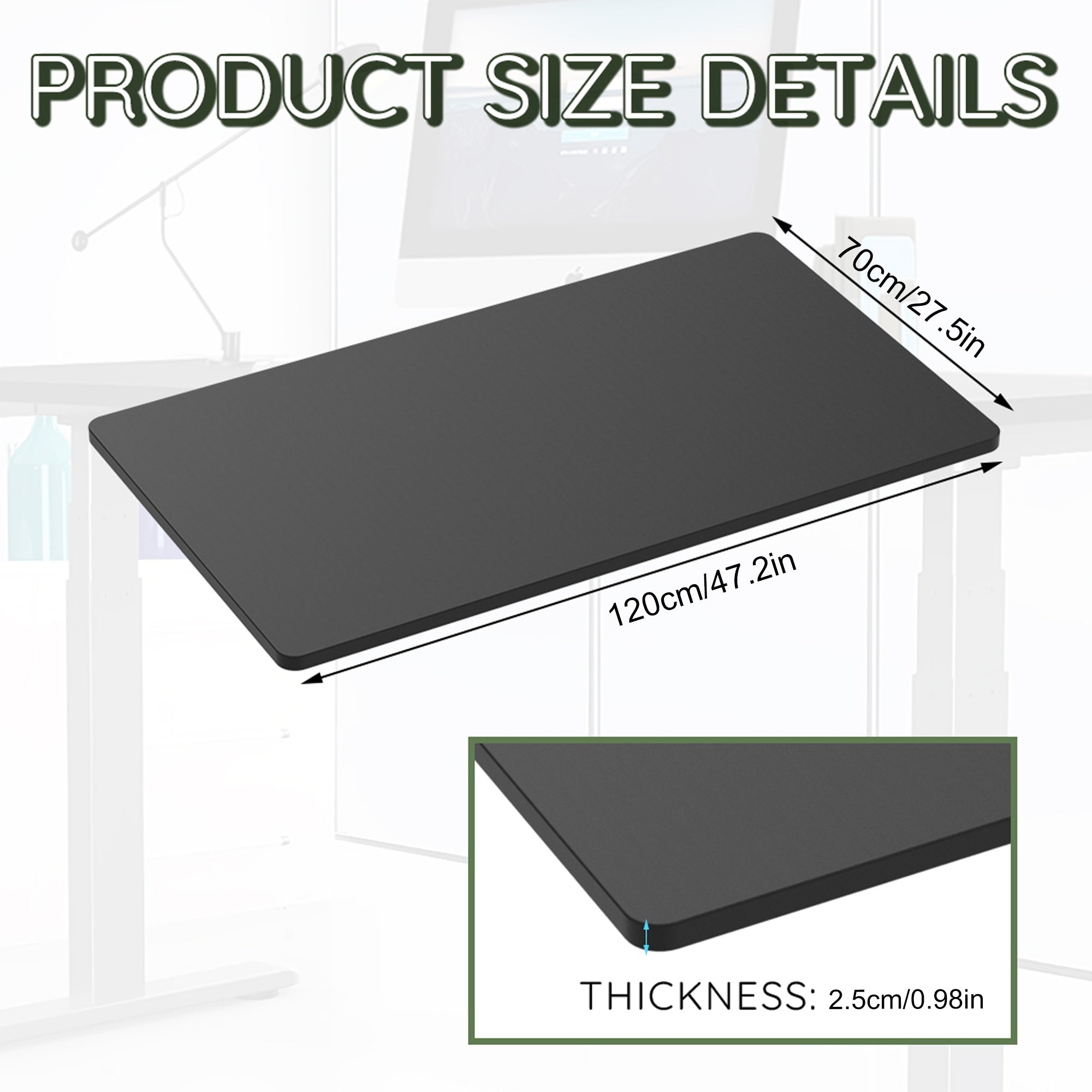 Tabletop Black 48inch(L)