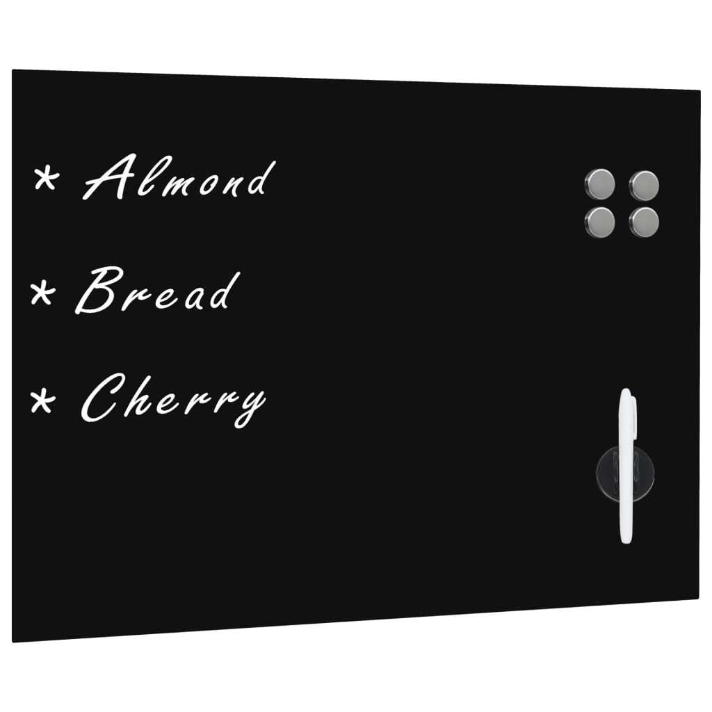 Wall Mounted Magnetic Blackboard Glass 31.5"x23.6"