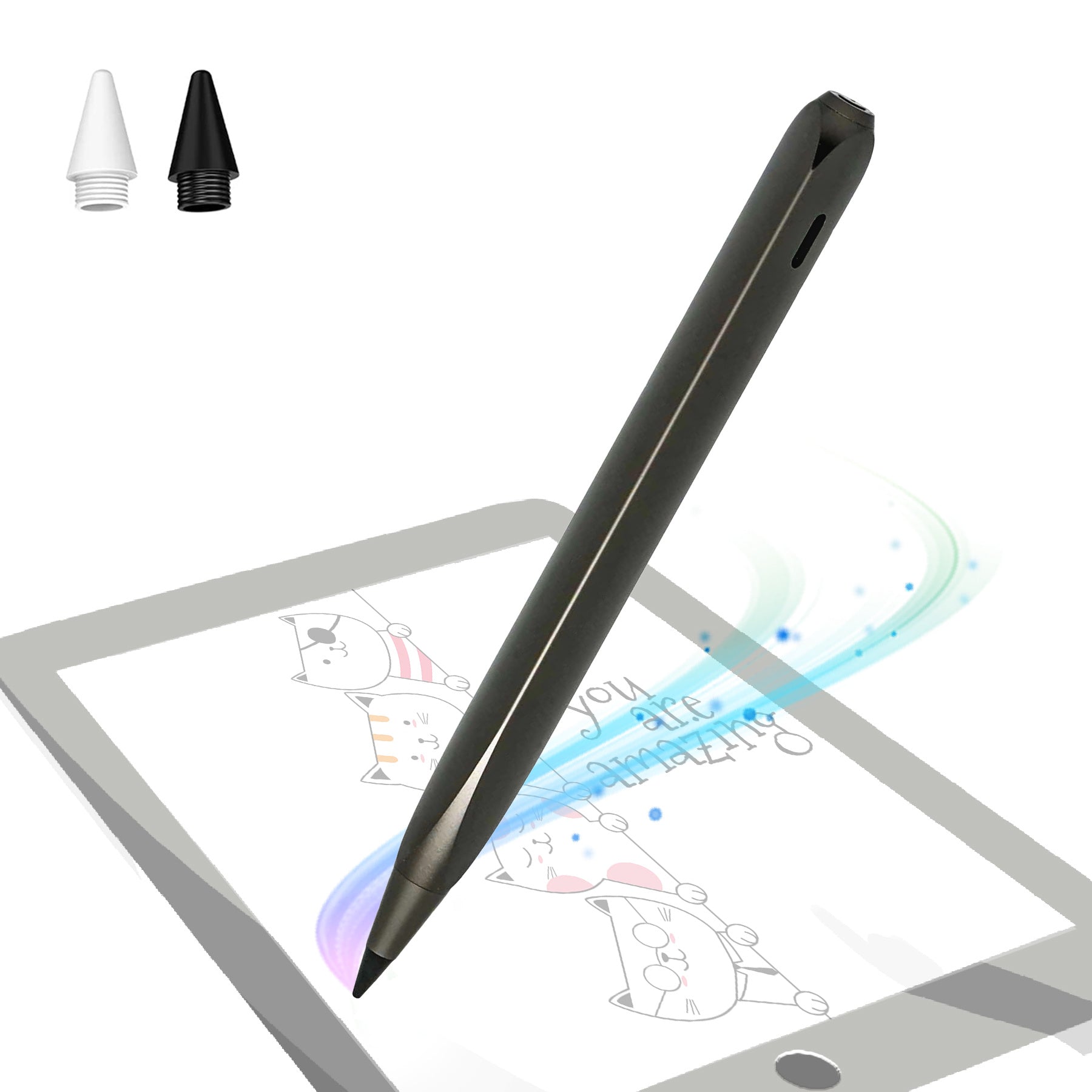 Wild Eden Stylus Pen (Triangle body Design) with Palm Rejection Compatible with (2018~2022) Apple iPad Pro;  iPad Air;  iPad;  iPad mini for Writing and Drawing Stylish Aviation Aluminum Body