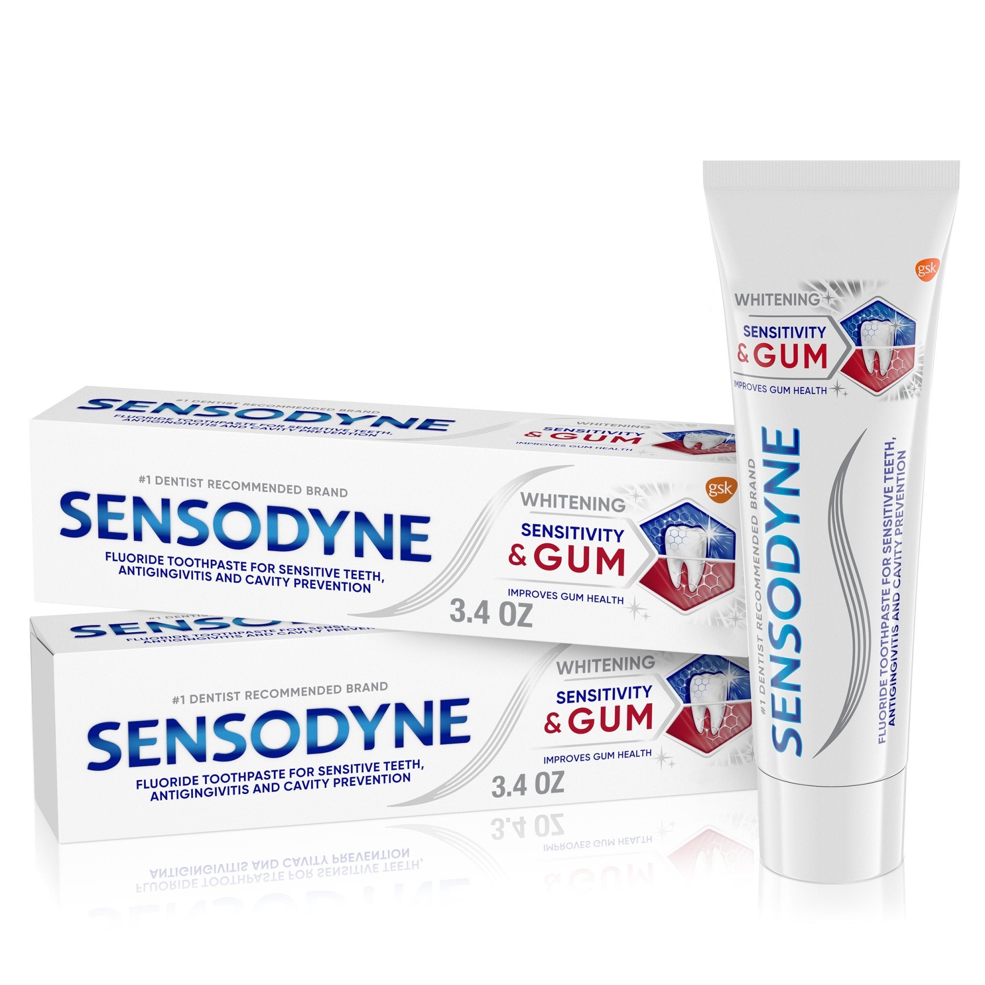 Sensodyne Sensitivity & Gum Whitening Sensitive Toothpaste;  3.4 oz;  2 Pack