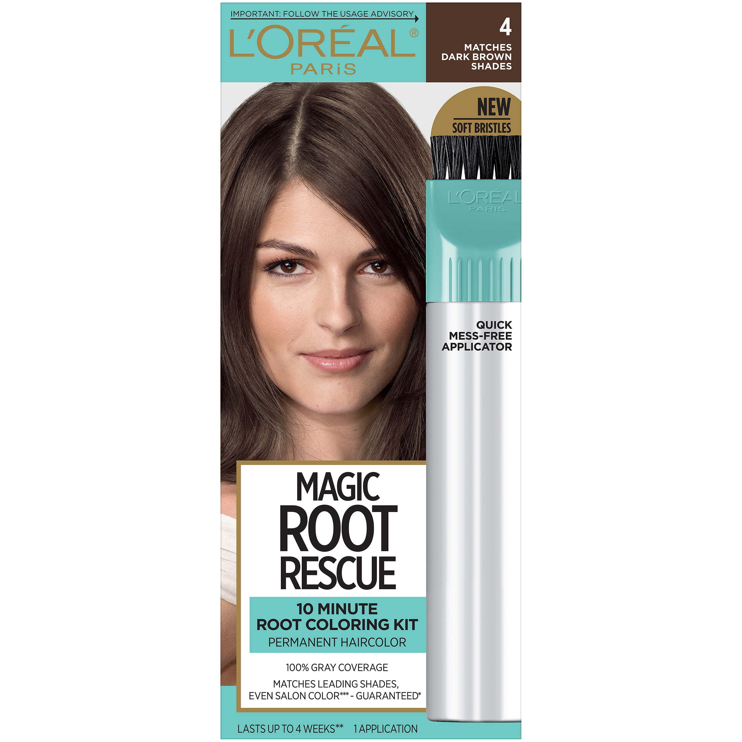 L'Oreal Paris Magic Root Rescue Permanent Hair Color;  4 Dark Brown