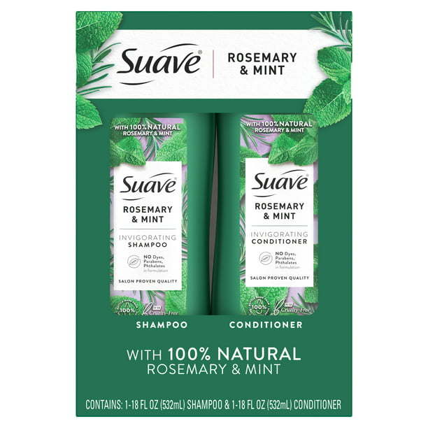 Suave Rosemary and Mint Invigorating Shampoo and Conditioner Set;  18 oz;  2 Pack