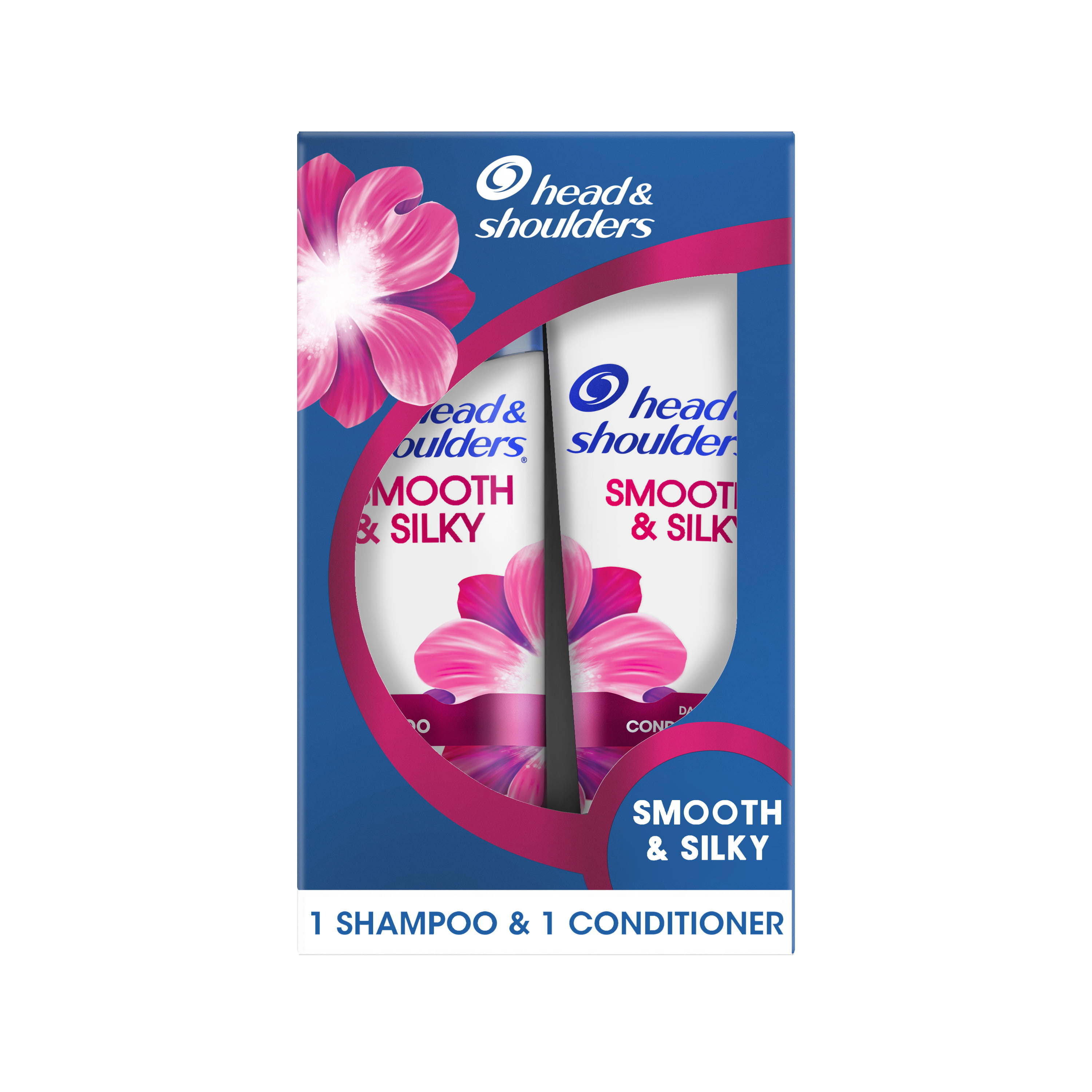 Head and Shoulders Smooth & Silky Dandruff Shampoo and Conditioner Bundle Pack