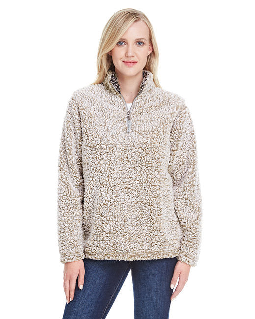 Ladies' Epic Sherpa 1/4 Zip - OATMEAL HEATHER - S