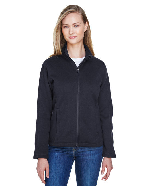 Ladies' Bristol Full-Zip Sweater Fleece Jacket - GREY HEATHER - XS