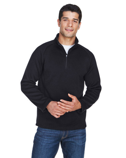 Adult Bristol Sweater Fleece Quarter-Zip - NAVY - S