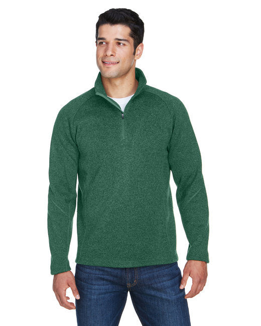 Adult Bristol Sweater Fleece Quarter-Zip - NAVY - S