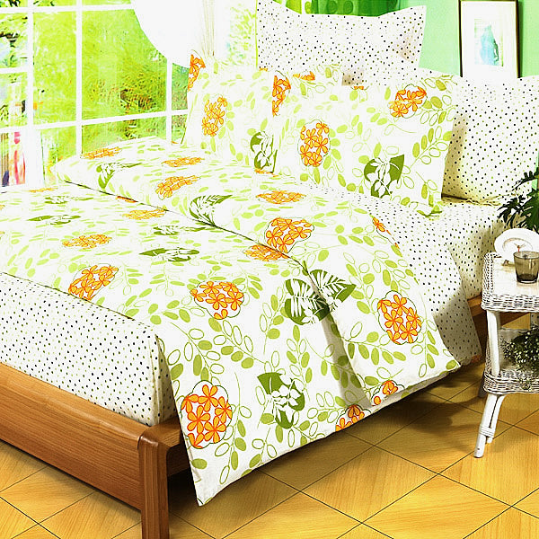 Blancho Bedding - [Summer Leaf] 100% Cotton 5PC Comforter Set (Full Size)