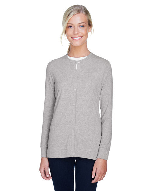 Ladies' Perfect Fit™ Ribbon Cardigan - WHITE - XS