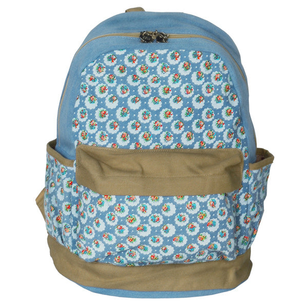 [Unforgetable Day] Fabric Art School Backpack Outdoor Daypack