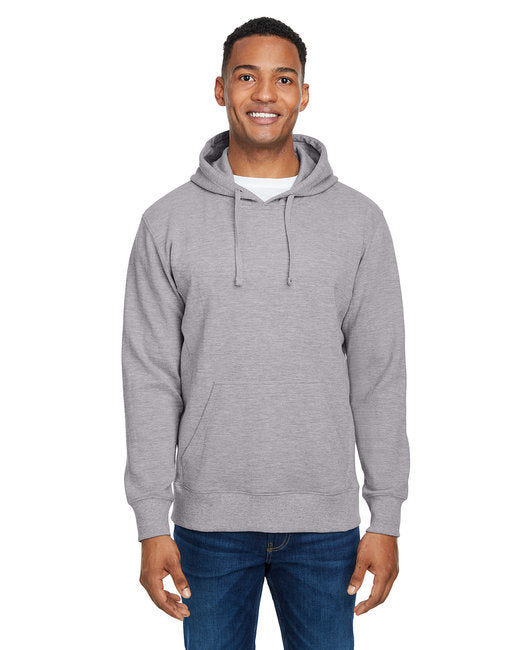 Ripple Fleece Pulllover Hooded Sweatshirt - BLACK - S