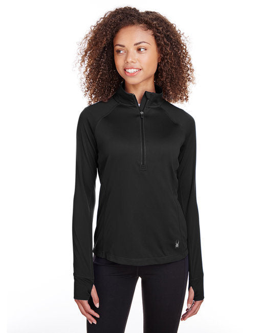 Ladies' Freestyle Half-Zip Pullover - BLACK - XS