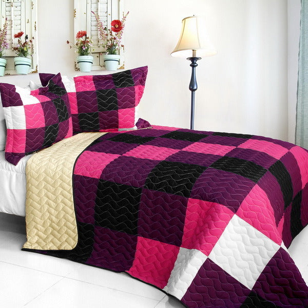 [Series] Brand New Vermicelli-Quilted Patchwork Quilt Set Full/Queen