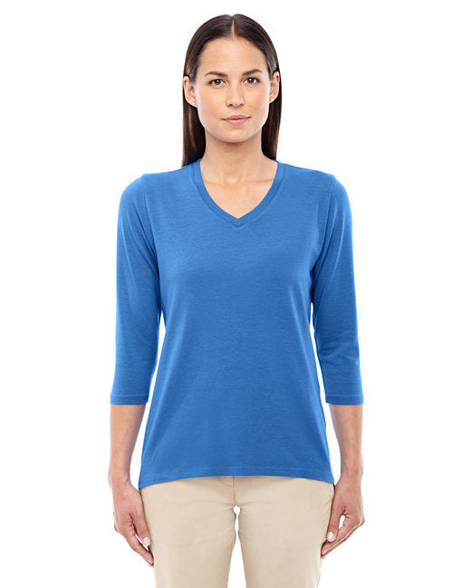 Ladies' Perfect Fit™ Bracelet-Length V-Neck Top - WHITE - XS