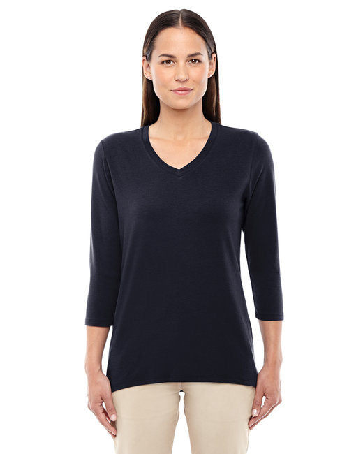 Ladies' Perfect Fit™ Bracelet-Length V-Neck Top - WHITE - XS