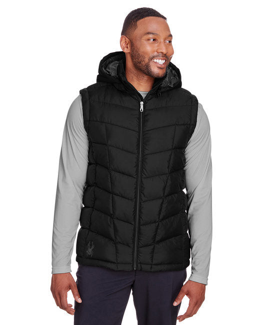 Men's Pelmo Puffer Vest - BLACK - S