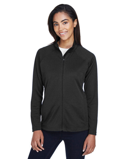 Ladies' Stretch Tech-Shell® Compass Full-Zip - DK GREY HEATHER - S
