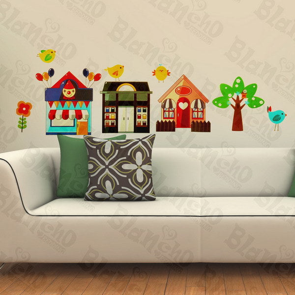 Cartoon House Collection - Wall Decals Stickers Appliques Home Dcor